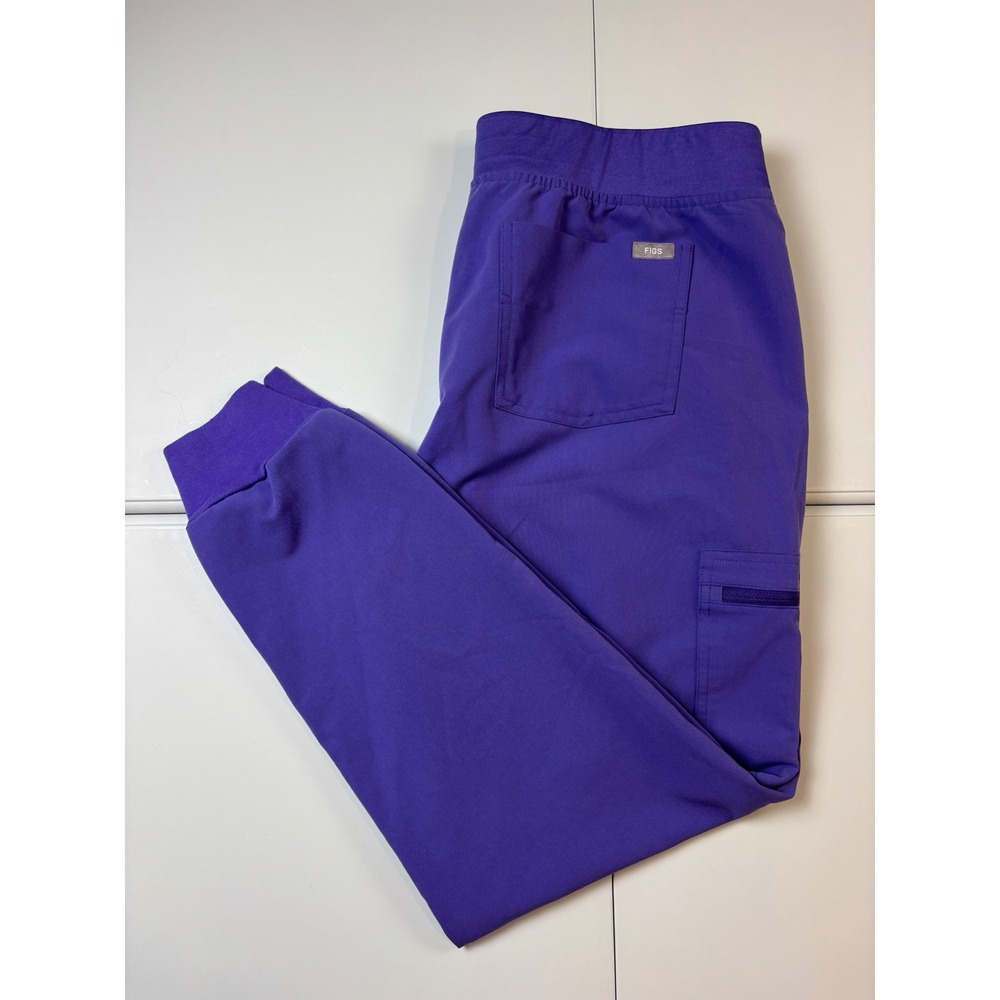 FIGS Zamora Jogger Scrub Pants Womens Large Purple PO 3125 Technical W18SW2005